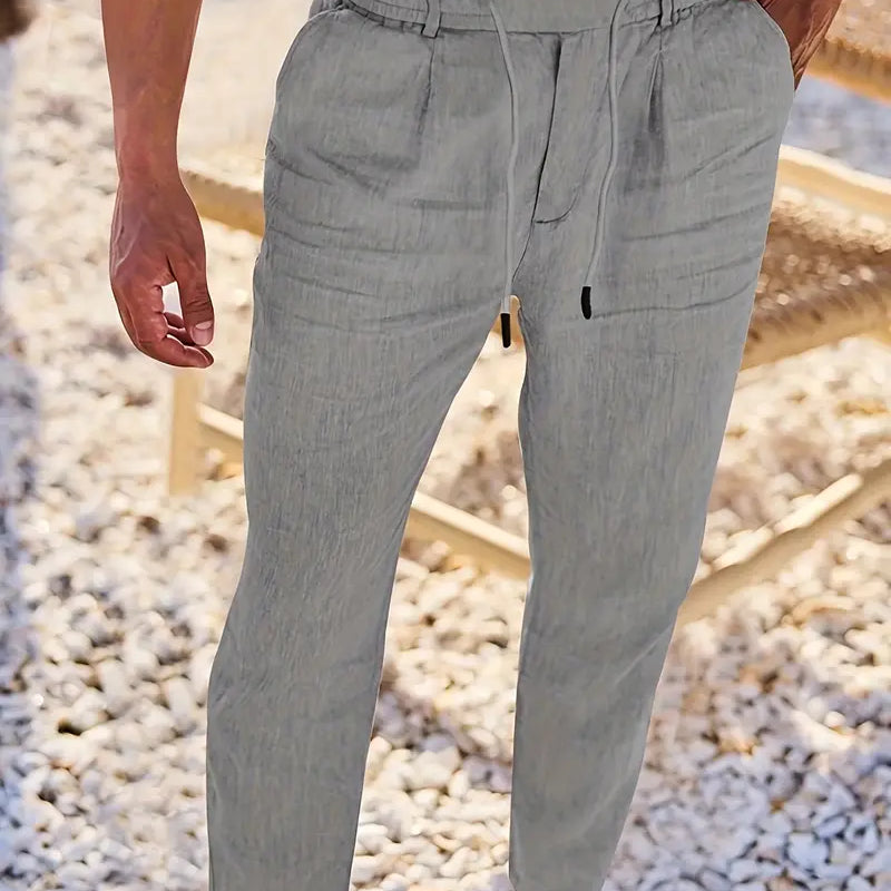 NICHOLS | PANTALONS LARGES EN LIN AVEC CORDON