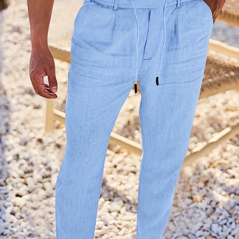 NICHOLS | PANTALONS LARGES EN LIN AVEC CORDON