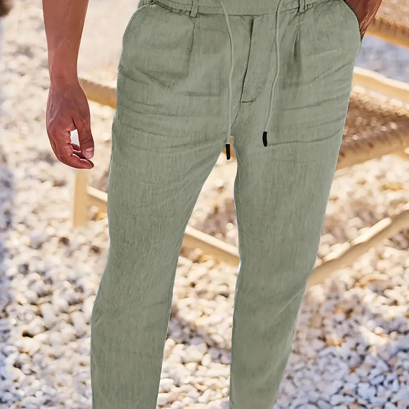 NICHOLS | PANTALONS LARGES EN LIN AVEC CORDON